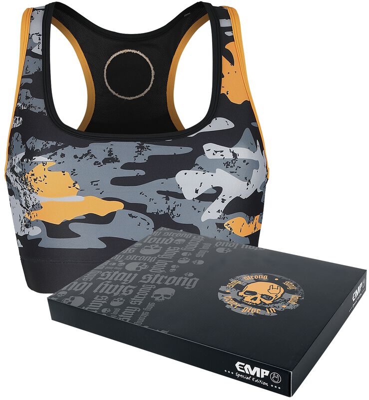 Sports Bra with Camouflage Print