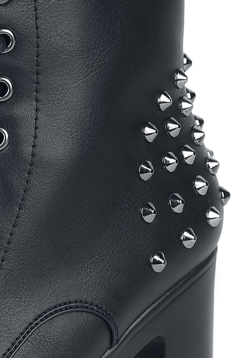 Spiked Studded Rivet Ankle Platform Laced Boots SD00006