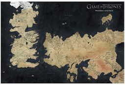 Westeros Map, Game of Thrones, Poster