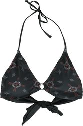 Bikini Top With Celtic Prints, Black Premium by EMP, Bikini Top