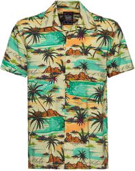 AOP Shirt Tropical Sea, King Kerosin, Short-sleeved Shirt