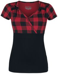Black/Red T-shirt in Rockabilly Style