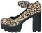 High heels in leopard print look