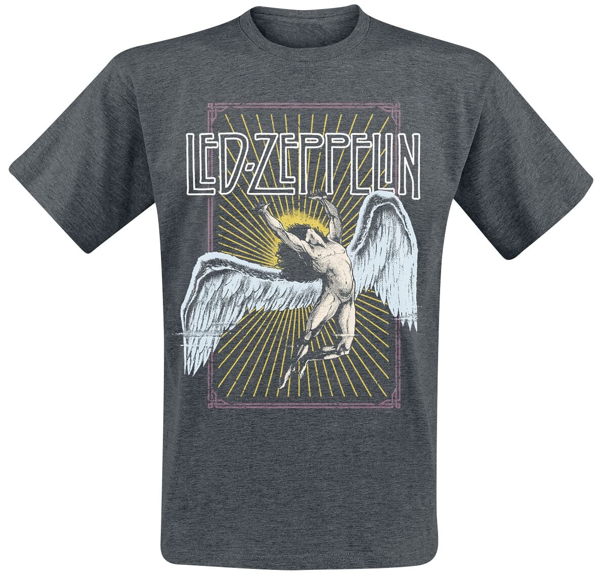 Officially Licensed Led Zeppelin Logo & Symbols T-Shirt For Men - Sizes S To XXL