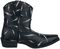 Black Cowboy Boots with All-over Print and Lightning Motif