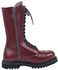 Dark Red Lace-Up Boots