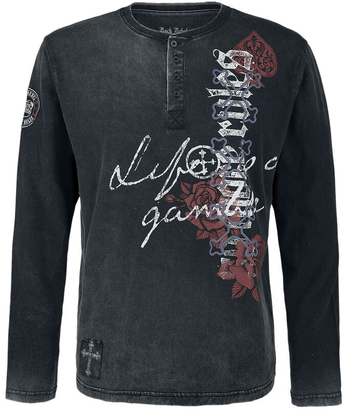 Rock ‘n’ roll long-sleeved shirt with prints