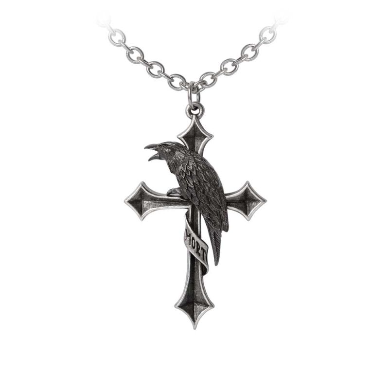 Crux Corvis Pendant | Alchemy Gothic Necklace | EMP