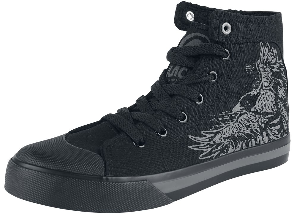 Lined Sneakers with Raven Print