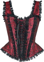 Red Lace Corset with Straps