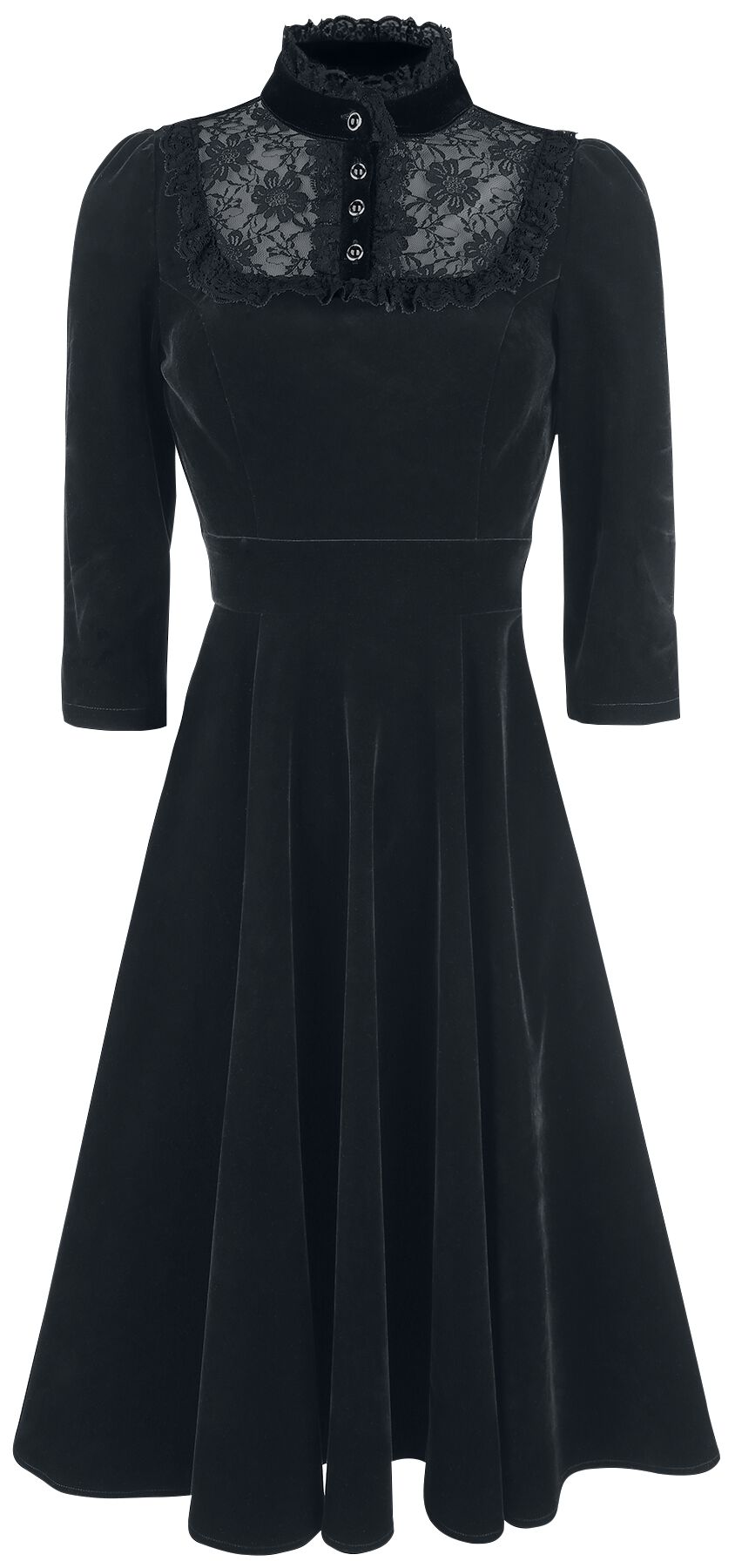 Lace Nightshade Velvet Dress LACE AND VELVET MIDI DRESS PatBO Lace Nightshade Velvet Dress LACE AND VELVET MIDI DRESS PatBO