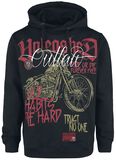 Hoodie with prints and patches, Rock Rebel by EMP, Hooded sweater