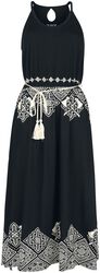 Long Dress with Celtic Adornment, Black Premium by EMP, Long dress