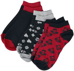 Three-pack of socks with Ace of Spades motifs, Rock Rebel by EMP, Socks
