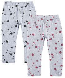 Set of two kids’ leggings with rock hand and stars, EMP Stage Collection, Leggings