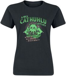 A Wild Cathuhlu Appears, Tierisch, T-Shirt