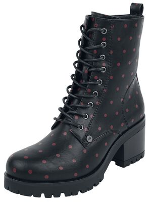 Black Boots with Dots