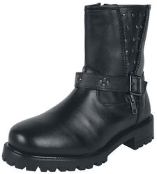 Biker boots with zip and strap, Black Premium by EMP, Biker Boot