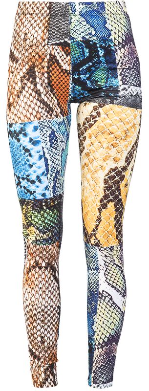 Leggings with Colourful Snake Print