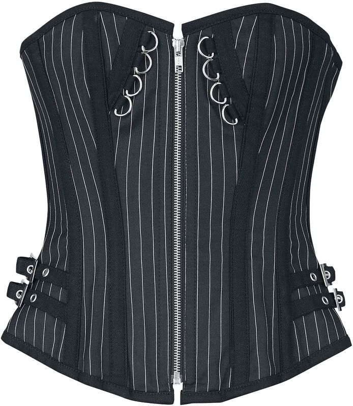 Corset with stripes and zip