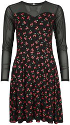 Mesh Dress with Cherries, Rock Rebel by EMP, Medium-length dress