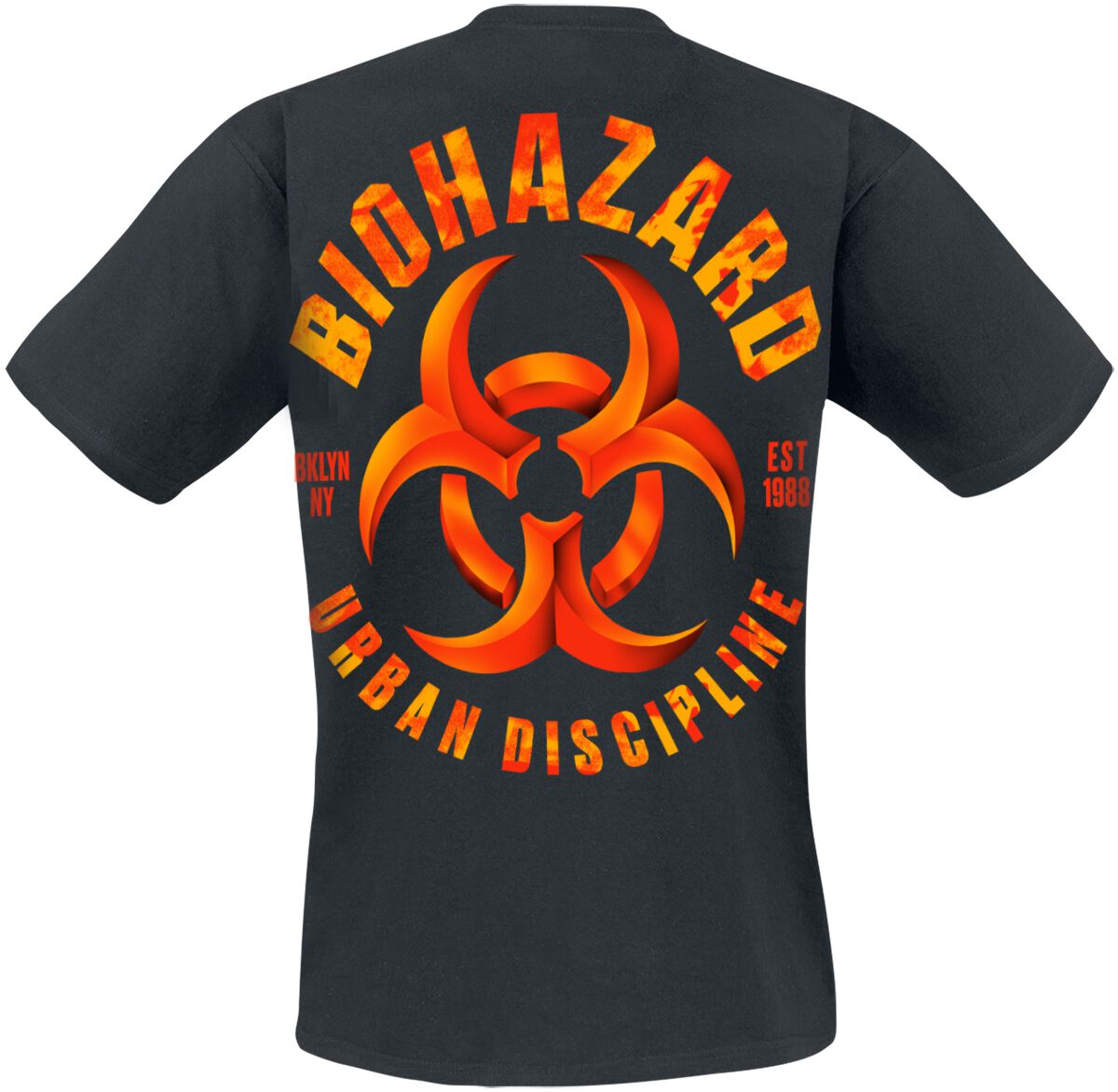 Biohazard T Shirt Band Logo Urban Discipline Nuovo Ufficiale Uomo Nero Size S
