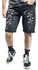 Rock Rebel X Route 66 - Black Shorts with Distressed Details