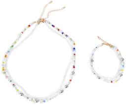 Various Pearl Layering Necklace and Anklet Set, Urban Classics, Necklace