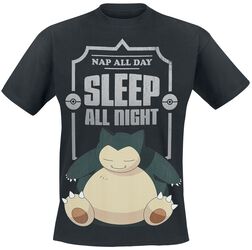 Snorlax - Sleep All Night, Pokémon, T-Shirt