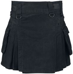 Kilt, Black Premium by EMP, Short skirt