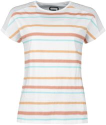 T-Shirt with Stripes, RED by EMP, T-Shirt