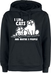 I Like Cats And Maybe 3 People, Simon' s Cat, Hooded sweater
