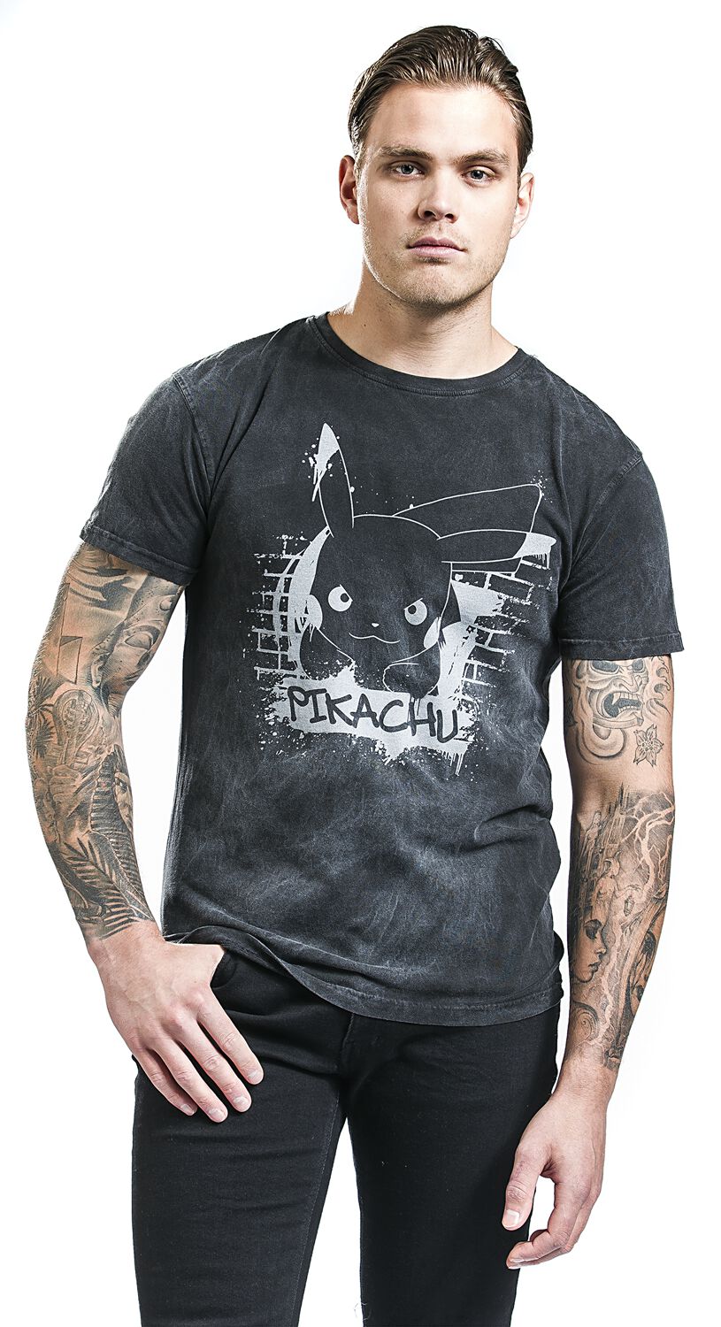 T-shirt Pokémon Pikachu Uniqlo 2019 Noir Taille L - 100% Coton, Graphique, Neuf Avec étiquettes
