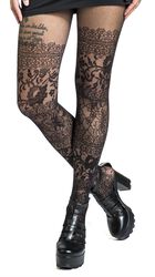 Vintage black lace tights, Pamela Mann, Tights