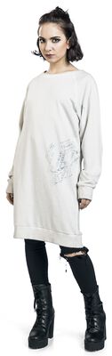 Rock Rebel X Route 66 - White Sweat Dress with Subtle Print