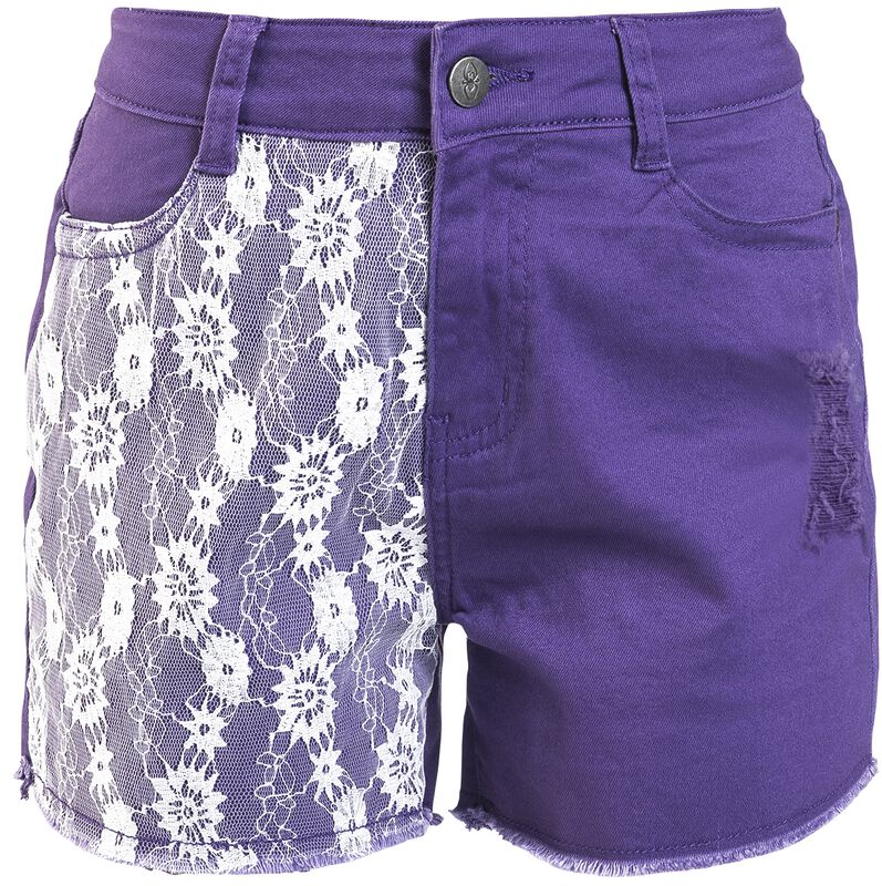 Shorts with Lace Trim