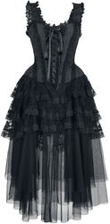 Elaborate Gothic Corset Dress, Gothicana by EMP, Medium-length dress