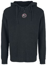 Black Hoodie with Lacing, Black Premium by EMP, Hooded sweater