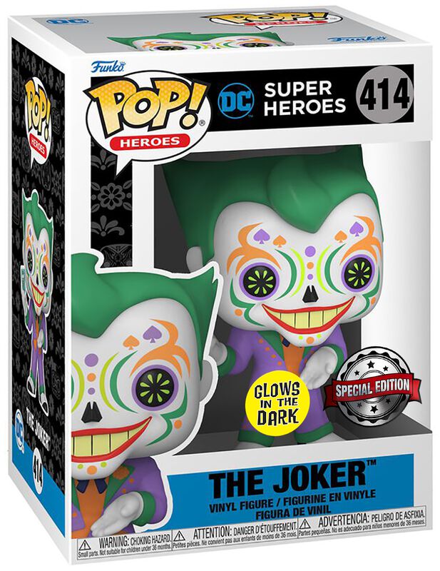 Dia De Los DC- Joker (Glow in the Dark) Vinyl Figure 414