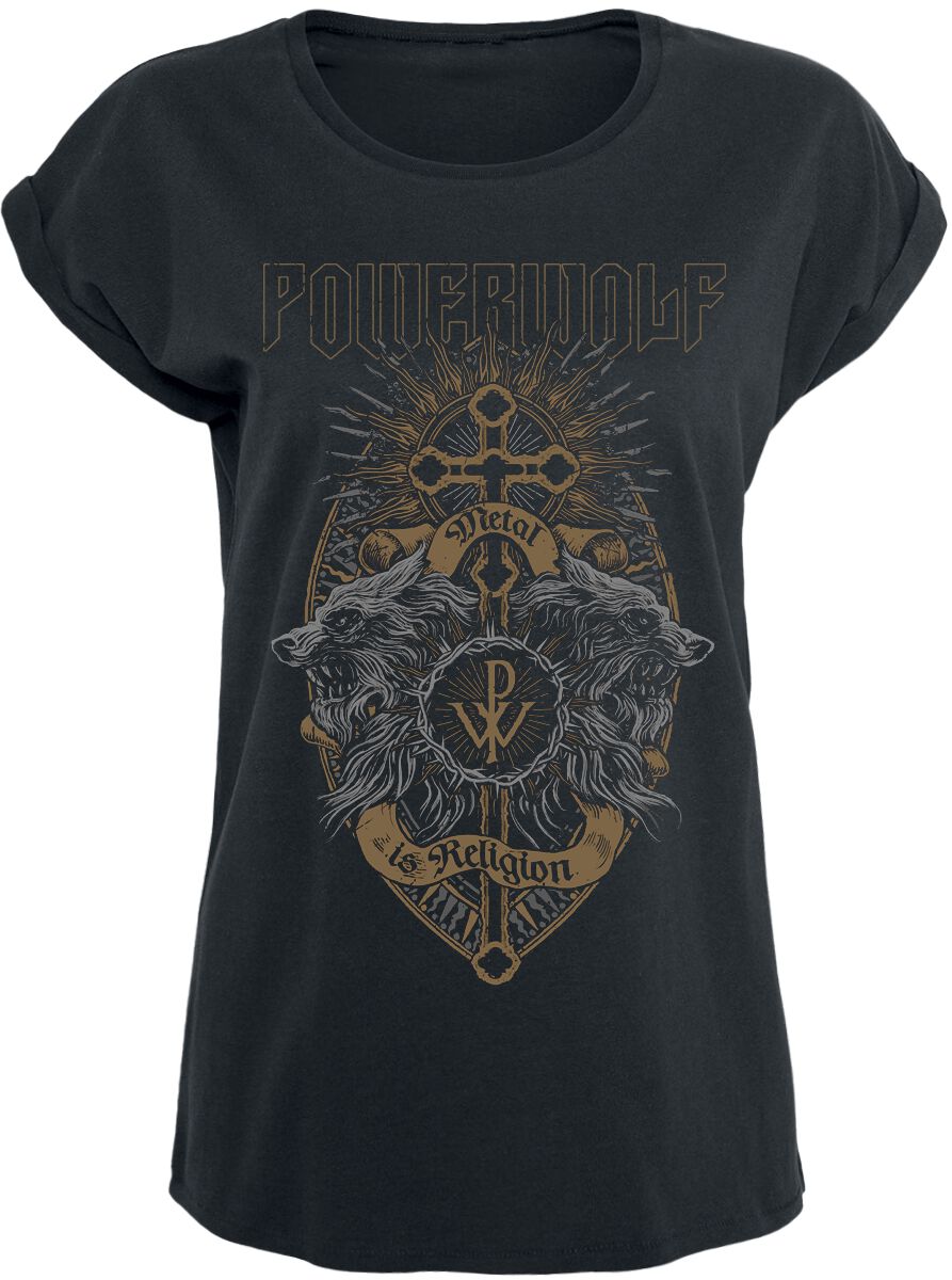 Felpa Con Cappuccio Uomo Powerwolf 'Crest Wolves' – Nera, Vestibilità Regular