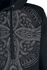 Black Hooded Jacket with Celtic-Style Print