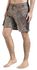 Sand-Coloured Swim Shorts with Prints and Pockets