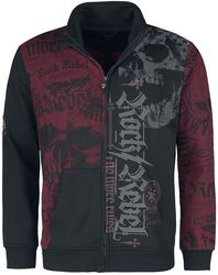 Sweatshirt jacket with Rock Rebel prints, Rock Rebel by EMP, Sweatshirt