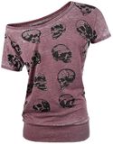 Skull Pad Burnout Shirt, Rock Rebel by EMP, T-Shirt