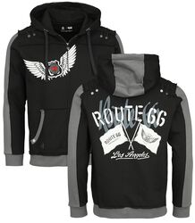 Rock Rebel X Route 66 - Hoody Jacket, Rock Rebel by EMP, Hooded zip