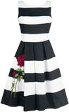 Aurora Striped Two Tone Dress Embroidery Rose, Dolly and Dotty, Medium-length dress