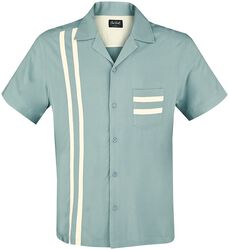 Lucky Stripe Bowling Shirt, Chet Rock, Short-sleeved Shirt
