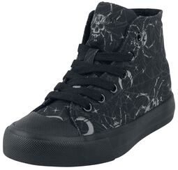Kids’ trainers with spiders and moons, Gothicana by EMP, Kids' sneakers