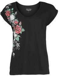 T-Shirt with Roses and Skulls, Rock Rebel by EMP, T-Shirt