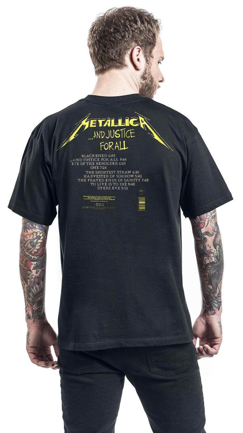 And Justice For All Tracklist Metallica T Shirt Emp